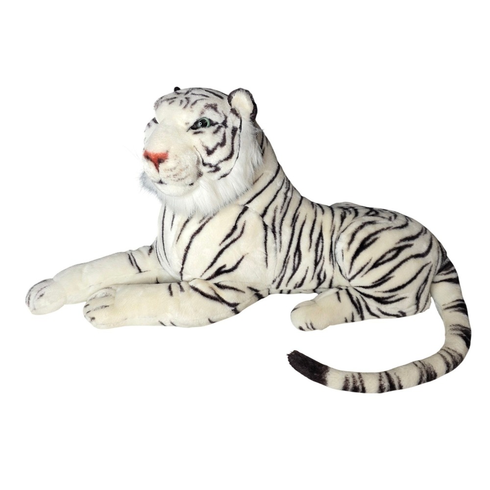 Best Made Toys White Tiger Plush Stuffed Animal Large 26in Realistic Big Cat XL